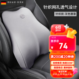 斯麦欧（Simaiou）德国斯麦欧汽车头枕腰靠套装靠垫太空记忆棉旅行车载车用护颈枕头 高密度德国棉芯【腰靠】灰色