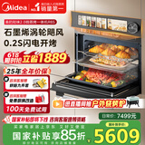 美的（Midea）嵌入式微蒸烤一体机GR6S石墨烯涡轮热风温湿智控微蒸烤炸炖5合一纯平全嵌55L烤箱 美的知味2.0R6S