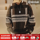 马登工装 美式复古雪尼尔圣诞毛衣男春季撞色加厚保暖打底套头针织衫 棕间条 宽松偏大 L