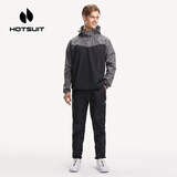 HOTSUIT 后秀暴汗服男款夏季运动套装男女同款健身服跑步服轻薄降体服 深灰-男款经典长款 XL