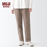 无印良品 MUJI 女式 灯芯绒轻便裤休闲裤秋冬季 纯棉全棉 BEE06C2A 浅米色 S
