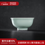景德镇（jdz）官方陶瓷影青瓷餐具散件纯色碗盘组合搬家乔迁礼物家用搬家礼物 流影4.5英寸饭碗