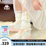 KAPPA卡帕女鞋厚底滑板鞋子女2024夏季新款运动休闲鞋软底德训鞋小粉鞋 经典白/冷灰色 37