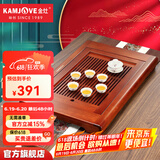 金灶（KAMJOVE）古花木实木茶盘茶台 功夫茶具托盘套装 整套茶具 KW-25 中号款搭配KP-60、 P-302