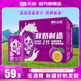 天润（terun）奶啤 新疆特产牛奶二次发酵 无酒精啤酒特色乳酸菌风味含乳乳饮料 紫罐百香果味奶啤300ml*12罐