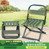蚁伽 户外折叠凳  靠背马扎 马扎子凳子户外便携折叠椅子 轻便款 军绿
