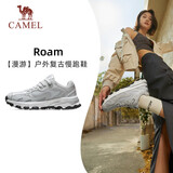 骆驼（CAMEL）【漫游】运动鞋新款女鞋网面透气复古休闲百搭厚底增高慢跑步鞋子