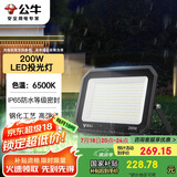 公牛（BULL）LED投光灯户外庭院工厂园林灯露营灯 IP65防水等级200W-6500K白光