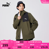 彪马（PUMA）男子修身山系户外机能风运动拉链连帽梭织夹克外套848287 橄榄绿-02 L (180/100A)