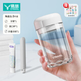 易旅（Etravel）旅行洗漱杯洗漱套装牙膏牙刷漱口杯三合一便携式旅游出差 陶瓷白