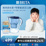 碧然德（BRITA）过滤净水器 滤水壶 海洋系列 3.5L(蓝色）+去水垢专家版滤芯11枚 环保加固包装