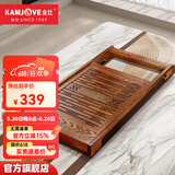 金灶（KAMJOVE）全自动上水功夫茶具套装 茶道泡茶壶 鸡翅木茶盘套装茶台R-350A 单木雕茶盘框架