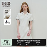 Teenie Weenie小熊休闲通勤气质收腰Polo白色连衣裙夏装连身裙女装裙子 象牙白 S (160)