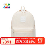 CILOCALA双肩包女M+号登山包校园电脑包大容量旅行包上班出游背包帆布书包 MILKY