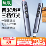 绿联翻页笔可充电 PPT激光笔教师用投影遥控笔 多媒体无线演示器 适用教学课件演讲会议电子教鞭笔