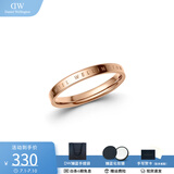 丹尼尔惠灵顿（DanielWellington）DW戒指男女对戒 时尚饰品素圈情侣戒指 表白生日礼物送女友 尺寸50 DW00400016