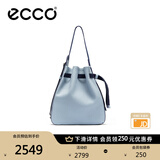 爱步（ECCO） 水桶包 手提单肩女包轻奢礼物女 中号肩背包9107802 雾蓝色910780291373 中包