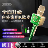 途讯V1Pro手机K歌超能麦音响话筒一体麦克风对唱合唱内置声卡k歌电视无线蓝牙家用户外直播 V1Pro 翡翠绿 标准版