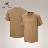 ARC'TERYX始祖鸟 KRAGG SL COTTON BIRD WORD SS 透气 男子 棉质短袖T恤 CANVAS/砂陶棕 L