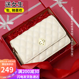 viney包包女包牛皮链条包轻奢百搭单肩斜挎包生日礼物高级感送女友老婆