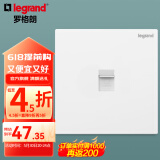 罗格朗（LEGRAND）开关插座面板 仕典系列玉兰白色86型暗装 六类网线插座