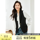 梵希蔓马甲西装外套女外穿小坎肩2025年春秋装叠穿马夹 V8227 黑色 S
