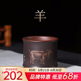 藏壶天下 十二生肖主人杯国工朱倩冰宜兴紫砂茶杯手绘品茗杯 羊