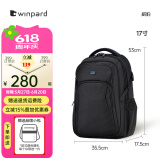 威豹（WINPARD）威豹双肩包商务背包男双肩电脑包休闲男包旅行包双背包女 Pro版(自带雨罩) 17寸黑色