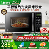 美的（Midea）微波炉烤箱一体机 小型家用20升微波炉  光波加热 钻石背板（M1-L201B）