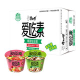 康师傅方便面 爱吃素 番茄鲜蔬+什锦蘑菇106g*12 泡面混合口味整箱 素食