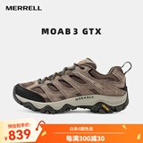 迈乐（Merrell）男女款户外越野徒步鞋MOAB GTX防水透气防滑抓地耐磨登山鞋 J035797 灰深兰-3 GTX男款 43