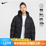 耐克NIKE运动羽绒服女短款保暖DWNFL METRO秋冬外套FZ5929-010黑XL
