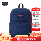 JANSPORT杰斯伯书包轻便双肩包男女26L旅行包简约背包电脑包学生校园 4QUE003海军蓝/藏青色-侧袋+隔层