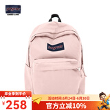 JANSPORT杰斯伯书包轻便双肩包男女旅行包简约背包电脑包学生校园 4QUE7N8蜜蜡粉-侧袋+隔层