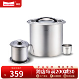 Momscook 不锈钢油壶SUS304过滤油渣防漏油酱油瓶调料瓶油罐过滤壶大容量 12L米桶+1.8L储油罐