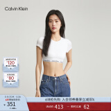 Calvin Klein内衣【520礼物摩登引力带】女士ck无钢圈轻运动T恤文胸QF7213AD 100-月光白 S 推荐70A-75A