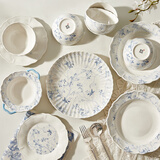 墨色新中式碗碟套装家用套装高级感餐具乔迁新居之喜礼物餐具整套22件