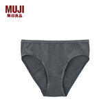 无印良品 MUJI 女式 弹力天竺编织中腰短裤 内裤 FCE01A1A 深灰色 M