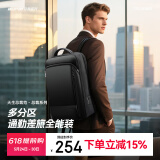 博牌Bopai双肩包商务背包男充电15吋电脑包大学生书包出差旅行包