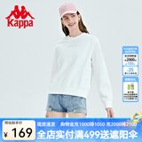 卡帕（Kappa）套头衫新款女春运动卫衣休闲针织衫圆领内搭外套 韩国白-012 XL