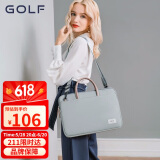 高尔夫（GOLF）电脑包女14英寸手提苹果笔记本华为单肩斜挎包商务公文包女通勤