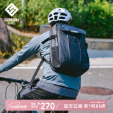 思博亚男士双肩包可放篮球装备包健身包电脑头盔大容量背包防泼水 黑色