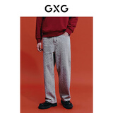 GXG男装 新年系列玉龙环纹提花牛仔裤男 春新款 蓝色 L