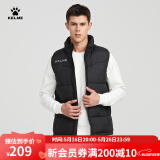 KELME /卡尔美秋冬运动棉衣男足球训练棉马甲休闲保暖防寒背心棉服棉袄 黑色 L
