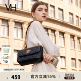 VANESSA HOGAN VH包包女包茵然软包2025夏季轻奢链条单肩斜挎包生日礼物送女友 黑色