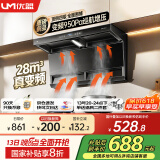 优盟（UM）【家电国家补贴20%】顶侧双吸抽吸排油烟机 28风量变频家用大吸力7字型超薄平嵌自清洁CXW-218-A7