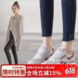ZHR休闲鞋女精选牛皮舒适百搭女鞋 经典INS潮拼色运动鞋女 韩版时尚轻便透气鞋子女 AK60 米灰色 37