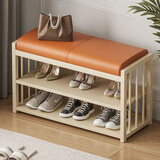 喻品鞋凳入户凳门穿鞋凳坐凳家用玄关软包换鞋凳鞋架ZW268橘色70