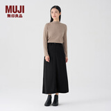 无印良品（MUJI）女式 灯芯绒 A字裙 长半身裙女秋冬款裙子 美拉德BE09CC3A 黑色 S (155/62A)