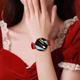 SAE智能手表女生高颜值蓝牙通话消息提醒多运动电子表多功能计步闹钟防水运动手表适用于ios安卓手机 热情红色 蓝牙通话+消息提醒等多功能